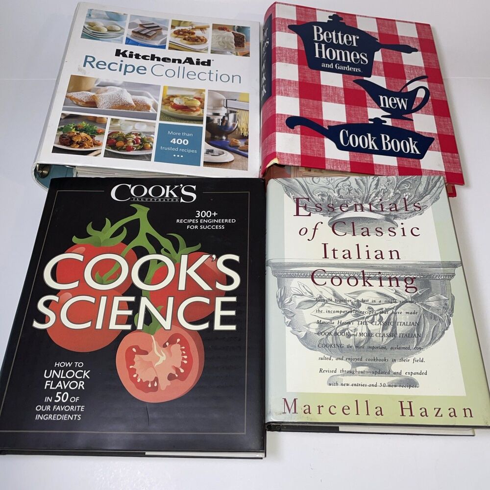 Cookbook Lot 4 Books Cook’s Science - Better Homes - Classic Italian Cooking